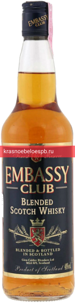 Виски Embassy Club, 3 летней выдержки 0.5 л
