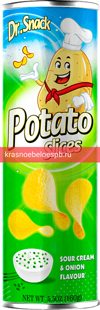 Potato Slices Sour Cream & Onion Flavour Dr.Snack