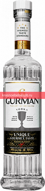 Водка Gurman The art of drinking 0.5 л