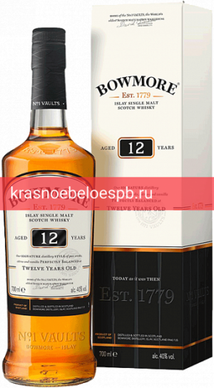 Виски Bowmore 12 Year Old в подарочной упаковке 0.7 л