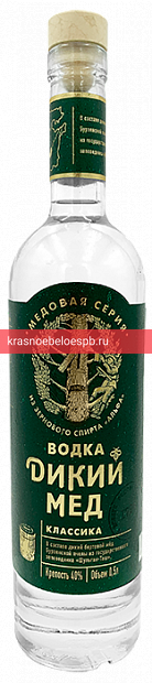 Водка Дикий Мёд Классика 0.5 л