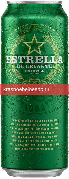 Светлое пиво ESTRELLA LEVANTE 0.5 л Murcia