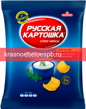 Русская Картошка сметана и укроп 80г